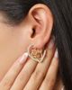 Disney Disney Minnie Mouse Heart Earrings, Gold-Tone Outline with Crystal Pavé - 2
