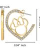 Disney Disney Minnie Mouse Heart Earrings, Gold-Tone Outline with Crystal Pavé - 4