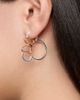 Disney Disney Minnie Mouse Hoop Earrings for Women Official License, Sterling Silver Minnie Earrings with 18k Pink Gold Flash-Plated Bow - 2
