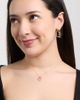 Disney Disney Minnie Mouse Hoop Earrings for Women Official License, Sterling Silver Minnie Earrings with 18k Pink Gold Flash-Plated Bow - 3