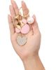 Disney Disney Minnie Mouse Keychain with Pearl and Glitter Heart Charms - 3