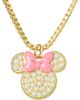 Disney Disney Minnie Mouse Necklace 16" + 2", 18k Gold Flash Plated, Pave Pearls - 1