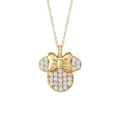 Disney Disney Minnie Mouse Necklace for Women 18" Official License, Cubic Zirconia
