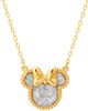 Disney Disney Minnie Mouse Necklace for Women, Glitter Paper Minnie Pendant - 1