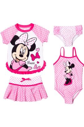Disney Disney Minnie Mouse One Piece and Rash Guard Swimwear Set