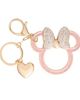 Disney Disney Minnie Mouse Outline Keychain with Crystal Bow and Heart Charm - 1