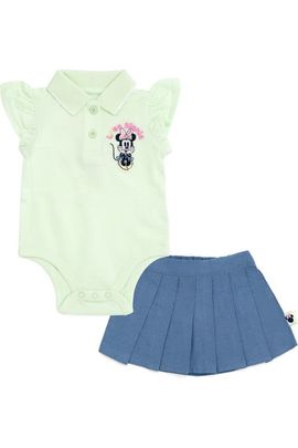 Disney Disney Minnie Mouse Pleated 2-Piece Bodysuit and Skirt Set