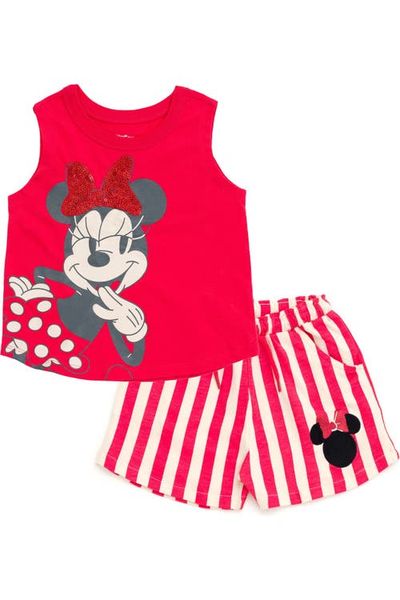 Disney Disney Minnie Mouse Sleeveless 2-Piece Tank Top and Shorts Set
