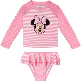 Disney Disney Minnie Mouse Swimwear 2-Piece Rash Guard and Bikini Set