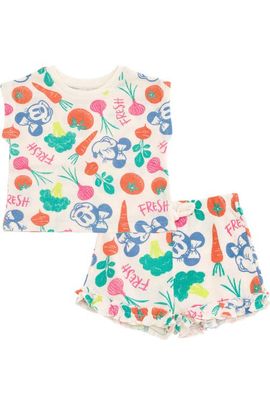 Disney Disney Minnie Mouse T-Shirt and Waffle Shorts Set