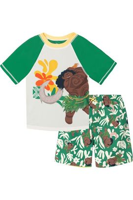 Disney Disney Moana Maui 2-Piece Rash Guard and Swim Trunks Set