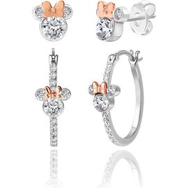 Disney Disney Mommy & Me Silver Plated Hoops and Stud Earrings Set 