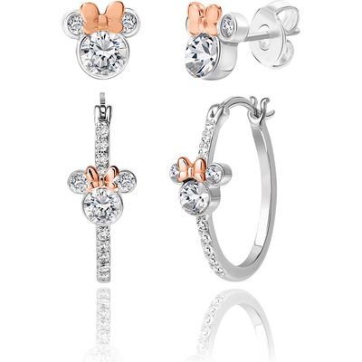 Disney Disney Mommy & Me Silver Plated Hoops and Stud Earrings Set 