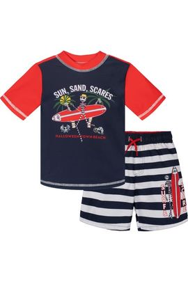Disney Disney Nightmare Before Christmas Jack Skellington 2-Piece Rash Guard and Swim Trunks Set