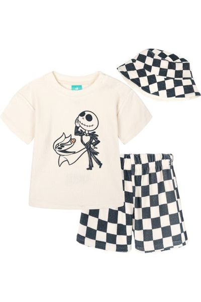 Disney Disney Nightmare Before Christmas T-Shirt and Shorts Set with Bucket Hat