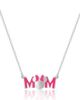 Disney Disney Pink Enamel Bow MOM Pendant Necklace, 18'' Chain - 4