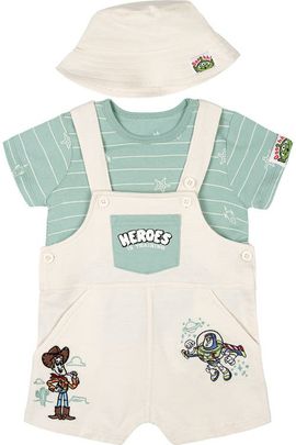 Disney Disney Pixar 3-piece Shortall, T-shirt And Hat Set (baby)