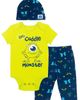 Disney Disney Pixar New Baby 3-Piece Bodysuit Pants and Hat Set - 1