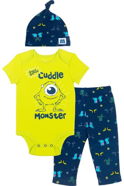 Disney Disney Pixar New Baby 3-Piece Bodysuit Pants and Hat Set