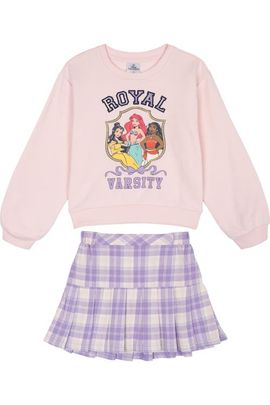 Disney Disney Princess Sweatshirt and Plaid Pleated Skirt Set