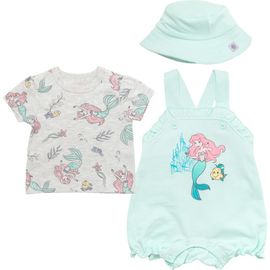 Disney Disney The Little Mermaid Princess Ariel Bubble Shortall Tee and Hat Set