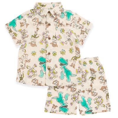Disney Disney Toy Story Gauze Romper and Shirt and Shorts Set