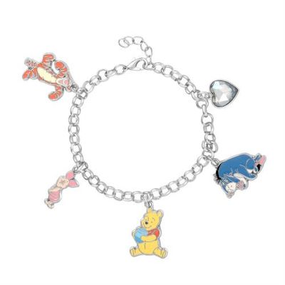 Disney Disney Winnie-the-Pooh Charm Bracelet for Women Official License, 7.5"+1"