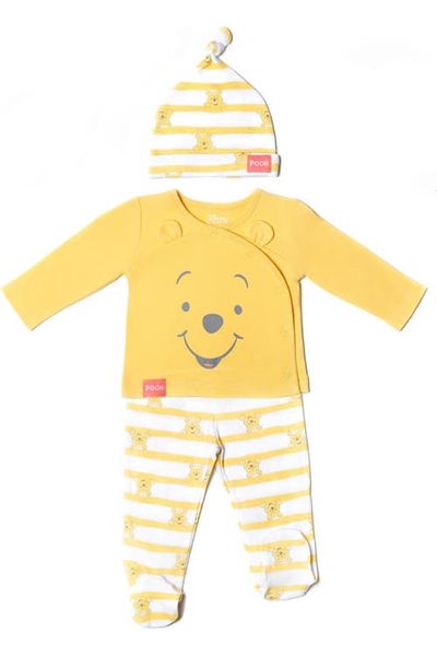 Disney Disney Winnie the Pooh 3-Piece Top Footed Pants and Hat Set