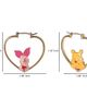 Disney Disney Winnie The Pooh And Piglet Mismatched Heart Hoop Earrings - 4
