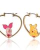 Disney Disney Winnie The Pooh And Piglet Mismatched Heart Hoop Earrings - 5