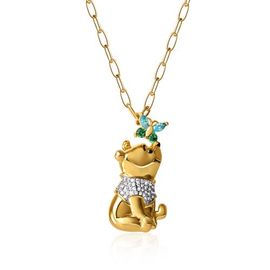 Disney Disney Winnie the Pooh Gold-Plated Butterfly Chain, 18'' 