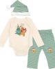Disney Disney Winnie the Pooh Holiday Bodysuit Pants and Hat Set - 1