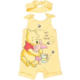 Disney Disney Winnie the Pooh Toddler Girls' 2-Piece Sleeveless Romper and Headband Set