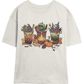 Disney Juniors Disney Pumpkin Fall Drinks T Shirt