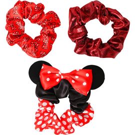 Disney Minnie Mouse Scrunchies 3-Piece Official License, Disney Hair Accessories