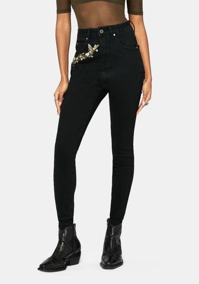 Disturbia Disturbia Abundance Embroidered Denim Skinny Jean