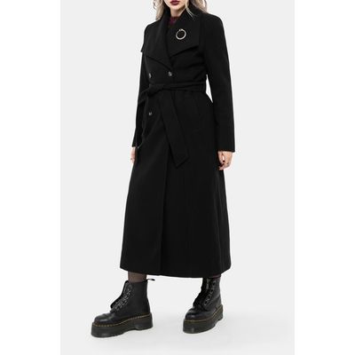 Disturbia Disturbia Abyss Tie Waist Double Breasted Coat