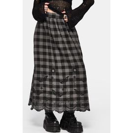 Disturbia Disturbia Ashwing Check Broderie Maxi Skirt