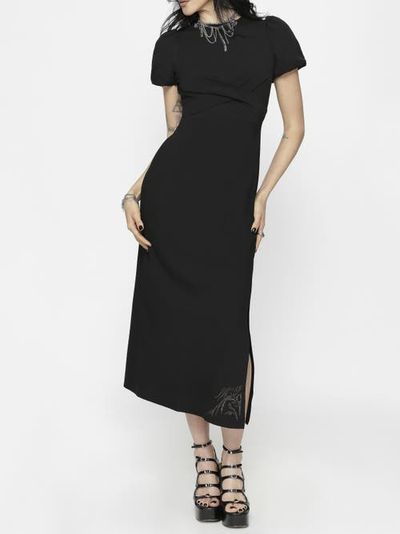 Disturbia Disturbia Aubrey Embroidered Midi Dress