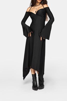 Disturbia Disturbia Aurelia Slinky Halter Strap Midi Dress