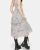Disturbia Disturbia Aureline Butterfly Tiered Midi Dress - 3