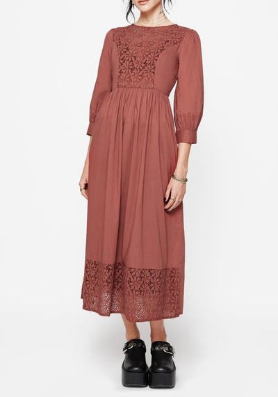 Disturbia Disturbia Cavern Cotton Broderie Midi Dress