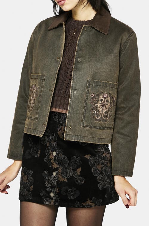Disturbia Disturbia Cropped Waxed Coat
