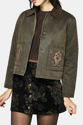 Disturbia Disturbia Cropped Waxed Coat