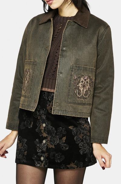 Disturbia Disturbia Cropped Waxed Coat