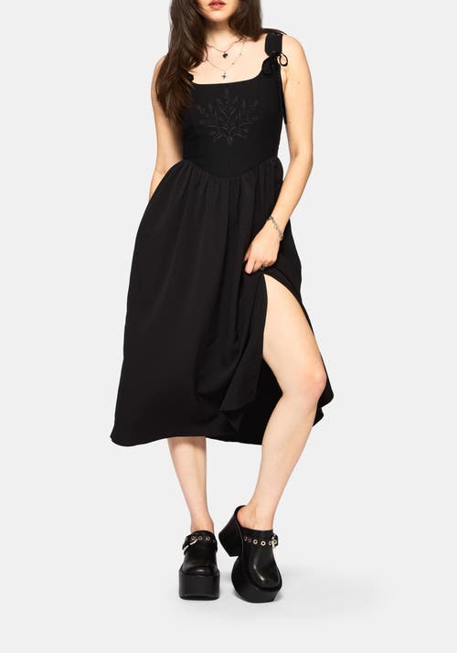 Disturbia Disturbia Cybele Embroidered Corset Midi Dress