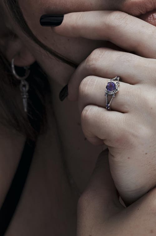 Disturbia Disturbia Devotion Sterling Silver Amethyst Ring 