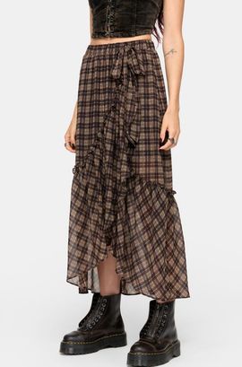 Disturbia Disturbia Dorcus Chiffon Wrap Maxi Skirt