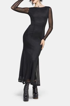 Disturbia Disturbia Ebonine Backless Maxi Dress