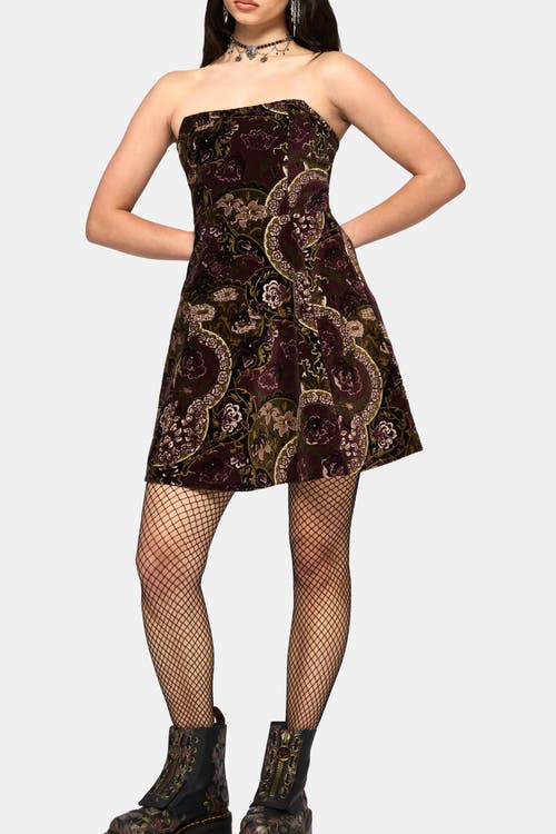 Disturbia Disturbia Effie Baroque Strapless Mini Dress